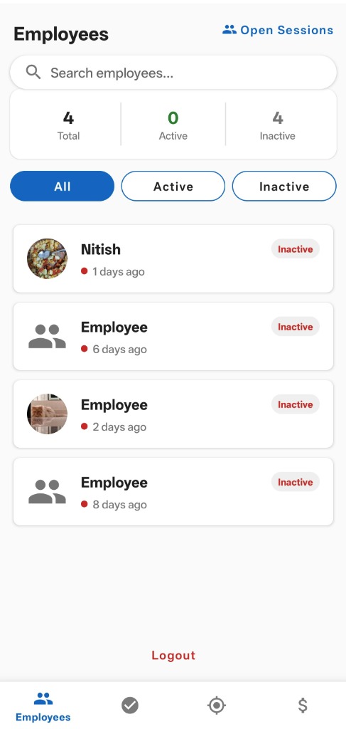 FieldTrack — Admin Dashboard